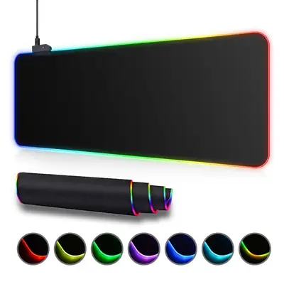 Mouse Pad Gamer RGB Grande - LED, A Prova D'Agua