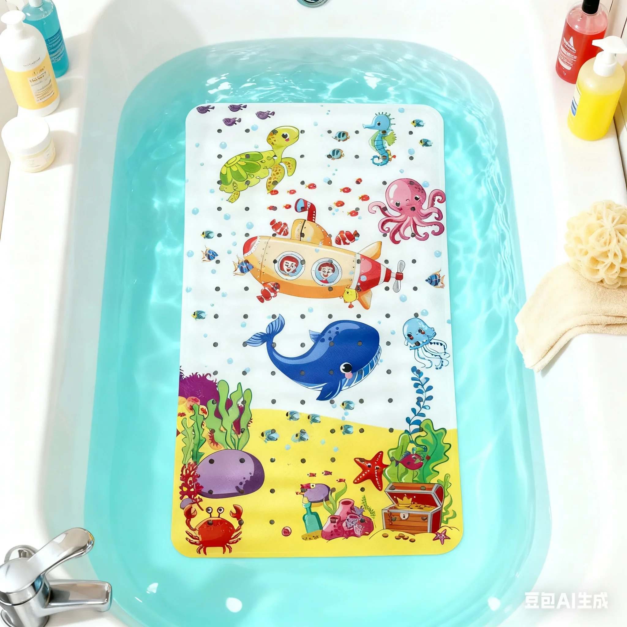 שטיחון אמבטיה למניעת החלקה - כוסות יניקה