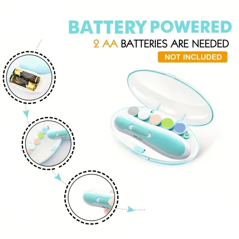 גוזז ציפורניים חשמלי עם LED לתינוק