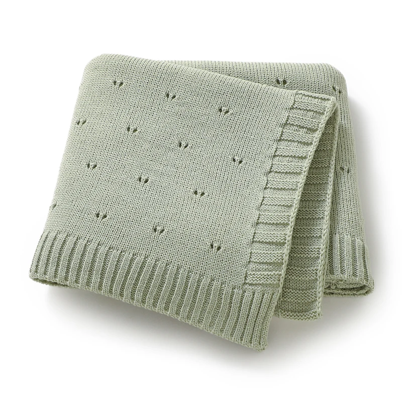 שמיכת עיטוף סרוגה סופר רכה לתינוק