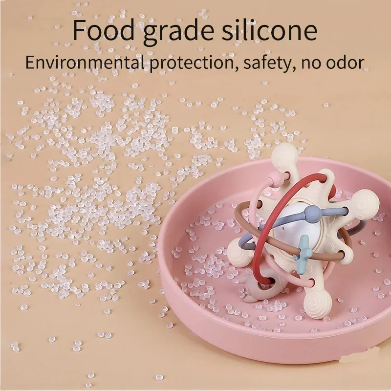 רעשן ונשכן סיליקון מונטסורי לתינוק